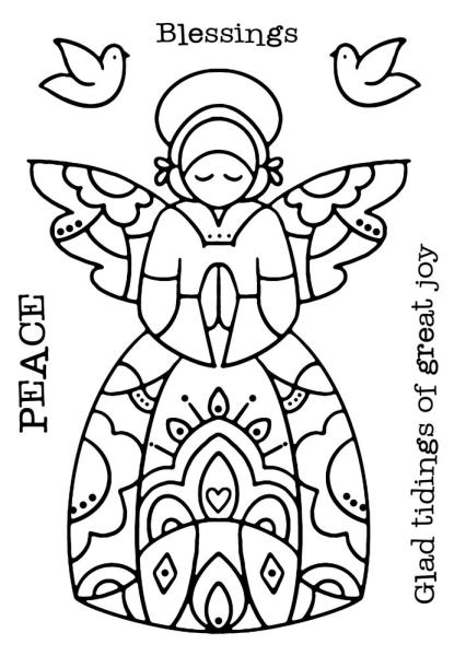 Woodware - Clear Stamps - Angel Blessings  - Stempel 