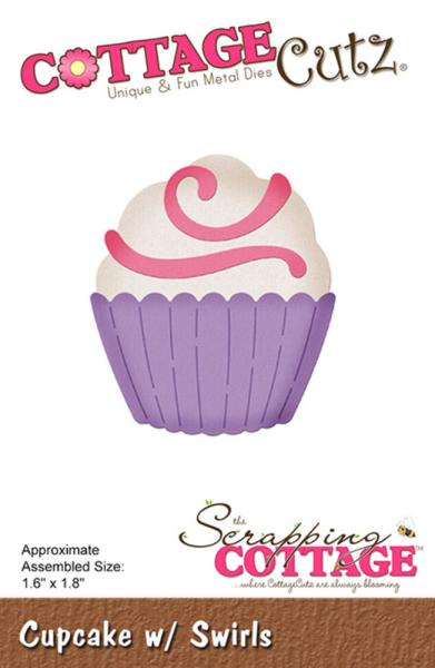 Scrapping Cottage Die - Cupcake w/ Swirls