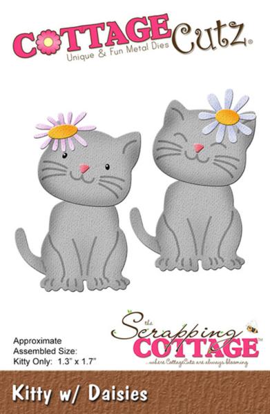 Scrapping Cottage Die - Kitty w/ Daisies