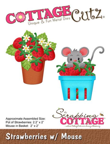 Scrapping Cottage Die - Strawberries w/ Mouse