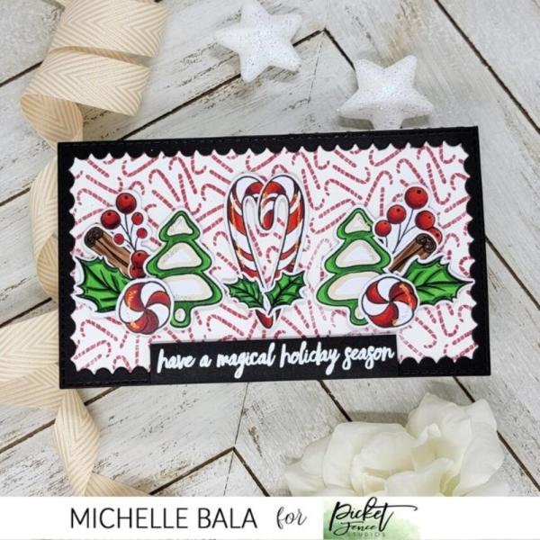 Picket Fence Studios - Clear Stamp - "Build me a Gingerbread House " - Stempel 