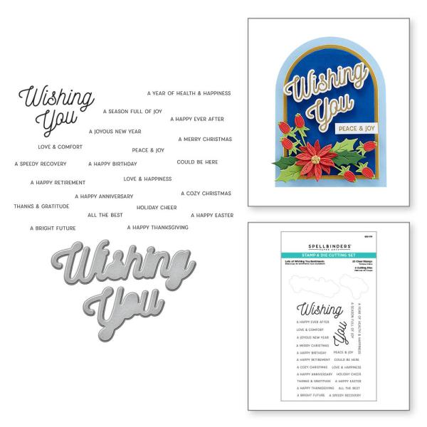 Spellbinders Stempel & Stanzset "Lots of Wishing You Sentiments"