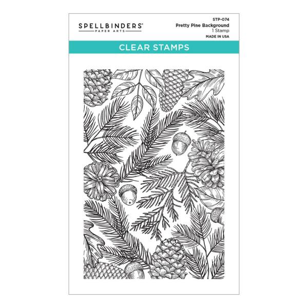 Spellbinders -  Clear Stamp - "Pretty Pine Background" - Stempel