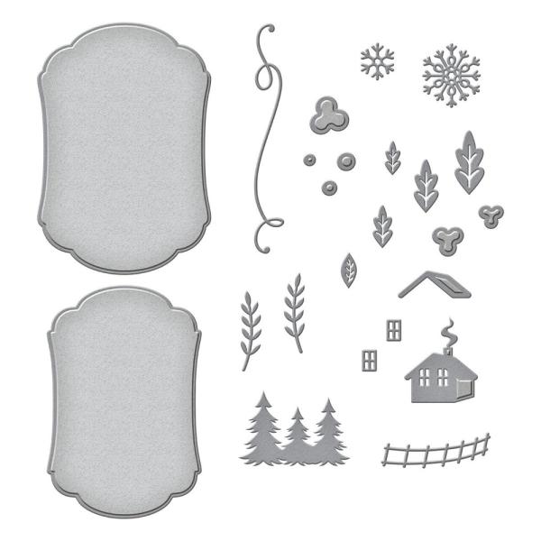 Spellbinders Dies "Winter Label Motifs " Stanzschablonen