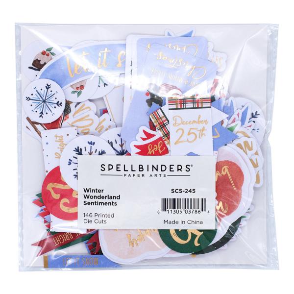 Spellbinders Die Cuts  "Winter Wonderland Sentiments" Stanzteile