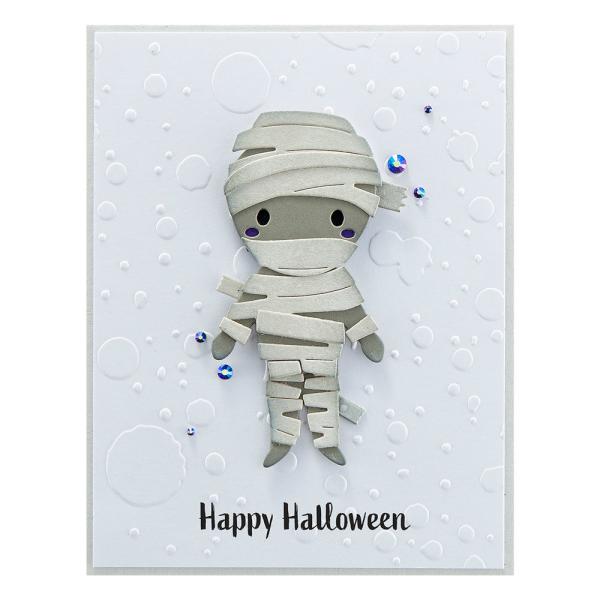 Spellbinders Stempelset - "Boo Dance Party Sentiments" - Silikonstempel