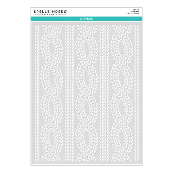 Spellbinders -Stencil - "Cable Knit" - Schablone