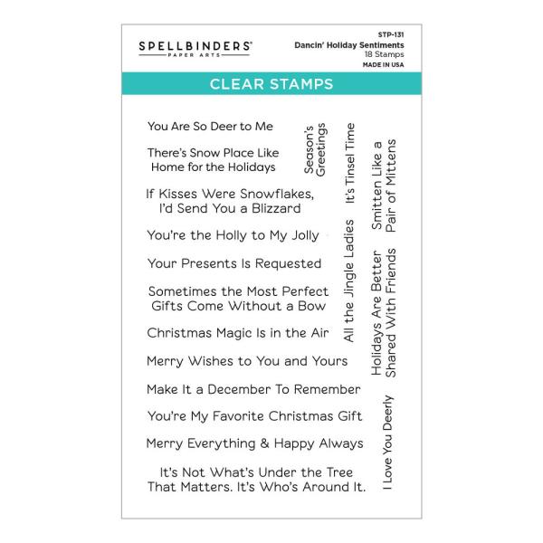 Spellbinders Stempelset - "Dancin' Holiday Sentiments" - Silikonstempel