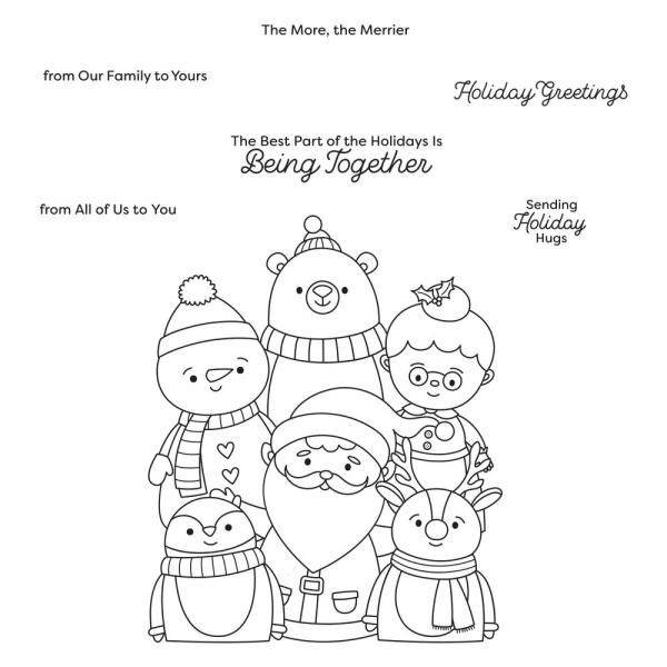 Spellbinders Stempelset - "Holiday Group Hug" - Silikonstempel