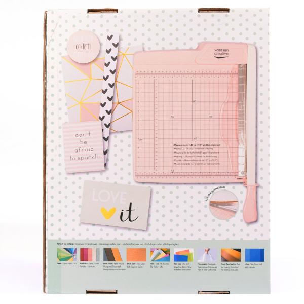 Vaessen Creative - Guillotine - Papierschneider  - Rosa  - 30cm - Hebelschneider 