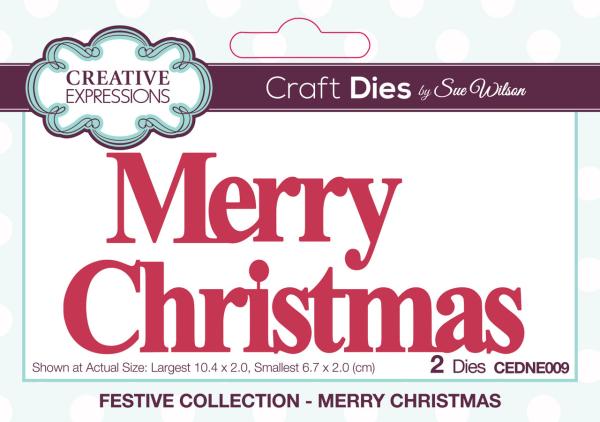 Creative Expressions - Craft Dies - Merry Christmas - Stanze