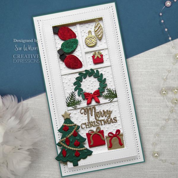 Creative Expressions - Craft Dies - Slimline Christmas Accessories - Stanze