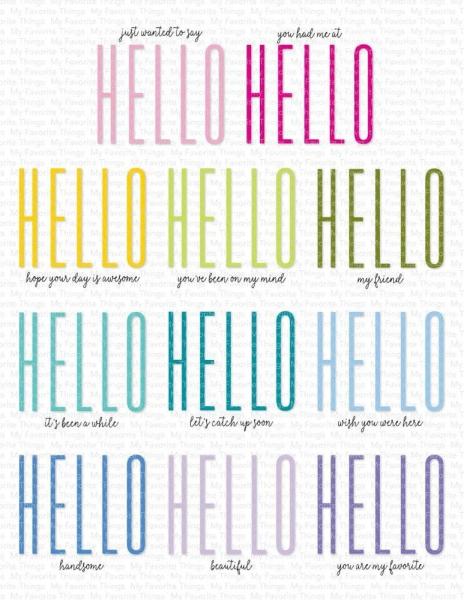 My Favorite Things Die-namics "Tall Hello" | Stanzschablone | Stanze | Craft Die