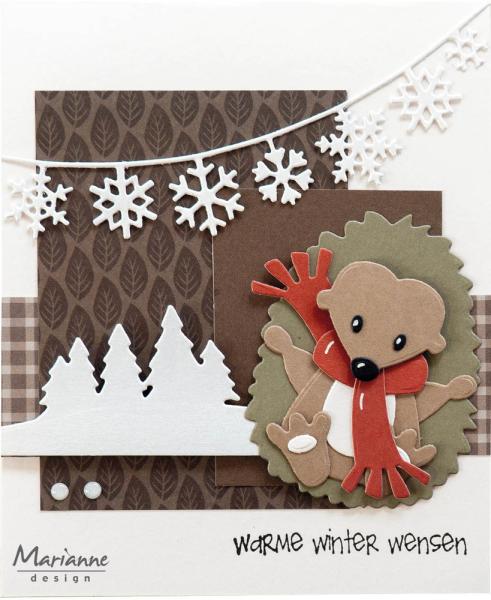 Marianne Design Collectables -  Dies - Happy Hedgehog  - Präge - und Stanzschablone 