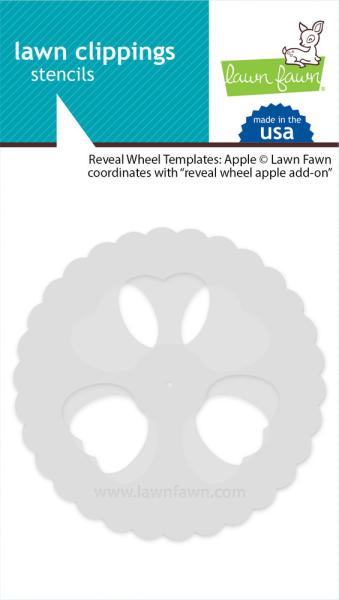 Lawn Fawn Stencil - Schablone - "Reveal Wheel Templates: Apple"