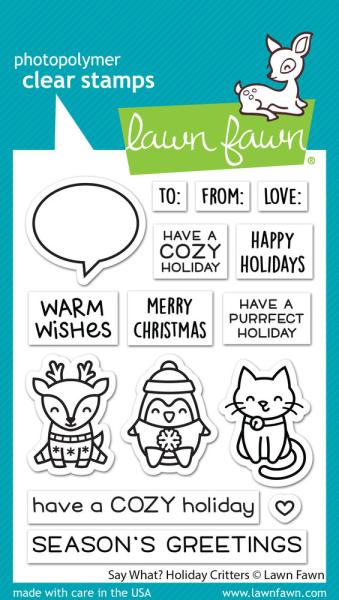 Lawn Fawn Stempelset "Say What? Holiday Critters" Clear Stamp