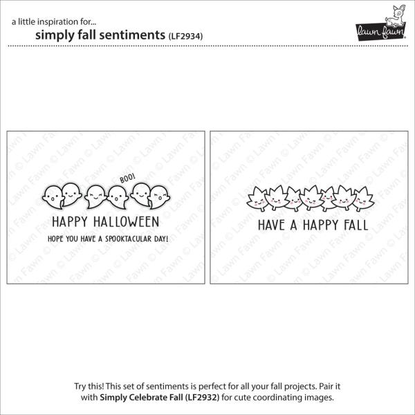 Lawn Fawn Stempelset "Simply Fall Sentiments" Clear Stamp