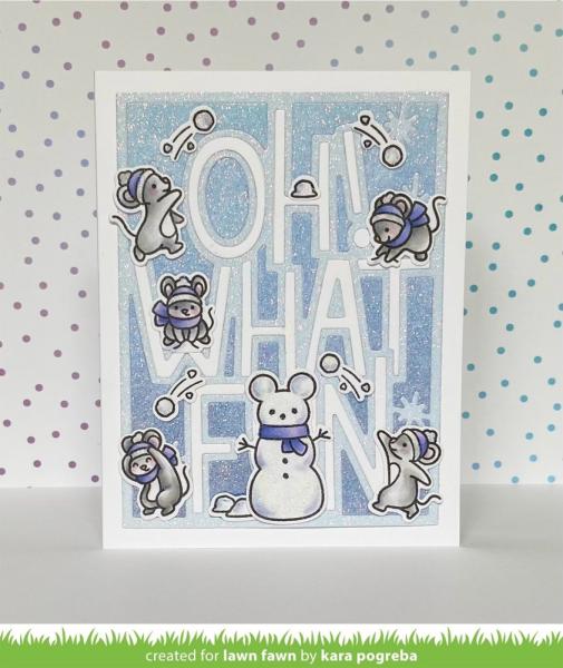 Lawn Fawn Stempelset "Snowball Fight" Clear Stamp