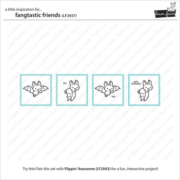 Lawn Fawn Stempelset "Fangtastic Friends" Clear Stamp