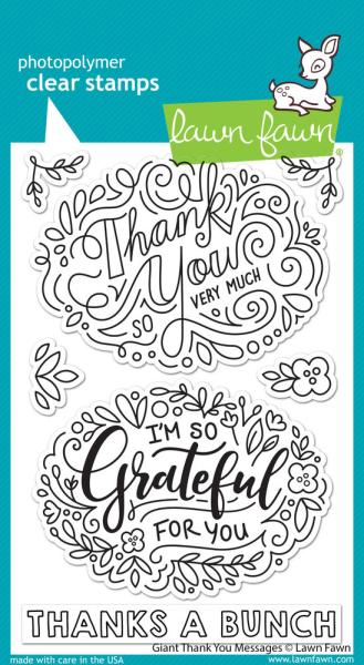 Lawn Fawn Stempelset "Giant Thank You Messages" Clear Stamp