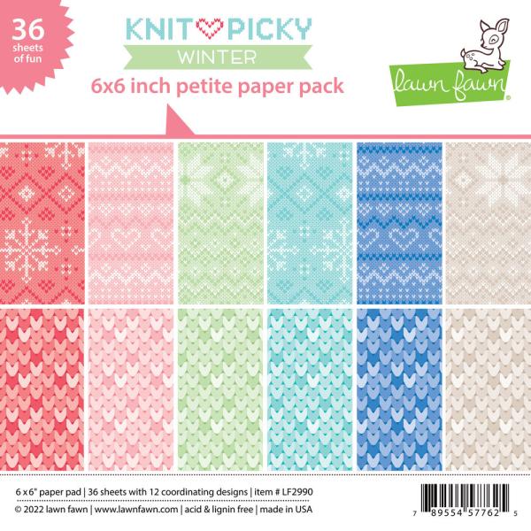 Lawn Fawn 6x6 "Knit Picky Winter " Paper Pad