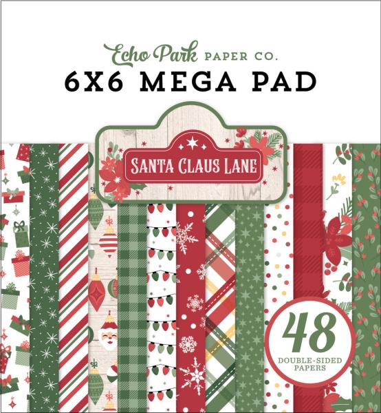 Echo Park - Cardmakers Mega Pad 6x6" -  "Santa Claus Lane" - Paper Pack