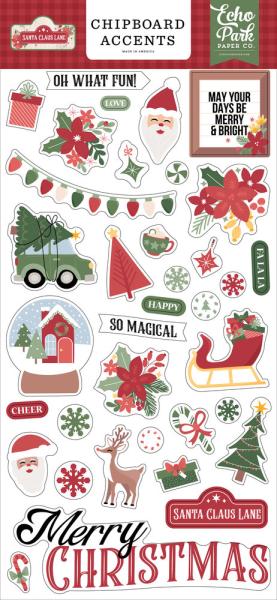 Echo Park - Chipboard - "Santa Claus Lane" - Sticker