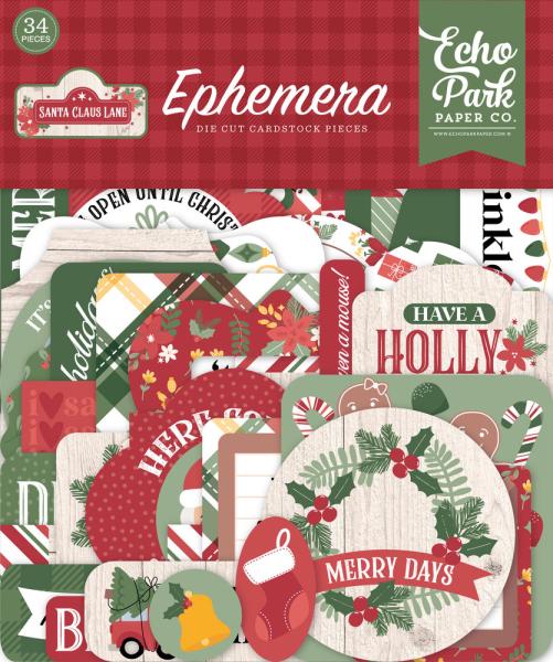 Echo Park - Ephemera -  "Santa Claus Lane" - Stanzteile