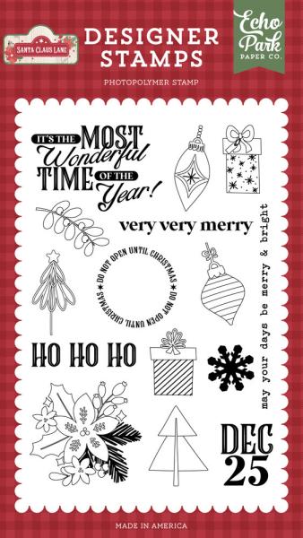 Echo Park - Clear Stamp - " Very Very Merry " - Stempelset