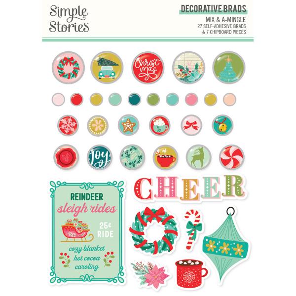 Simple Stories   Mix & A-Mingle  Decorative Brads