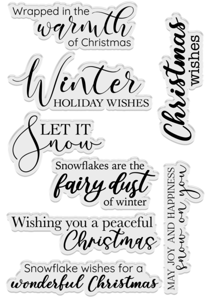 Crafters Companion - Winter Holiday Wishes - Clear Stamps