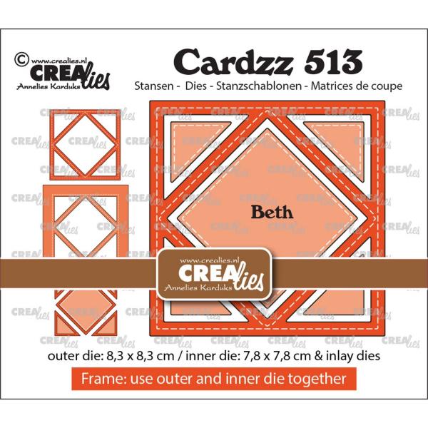 Crealies - Craft Die - Inlay Beth Diamond - Stanzschablone 