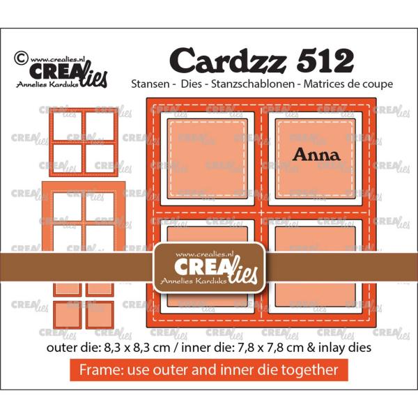 Crealies - Craft Die - Inlay Anna Square - Stanzschablone 