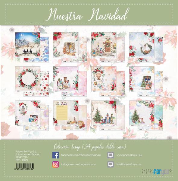 Papers For You - Midi Scrap Paper Pack - Nuestra Navidad  8x8 Inch 