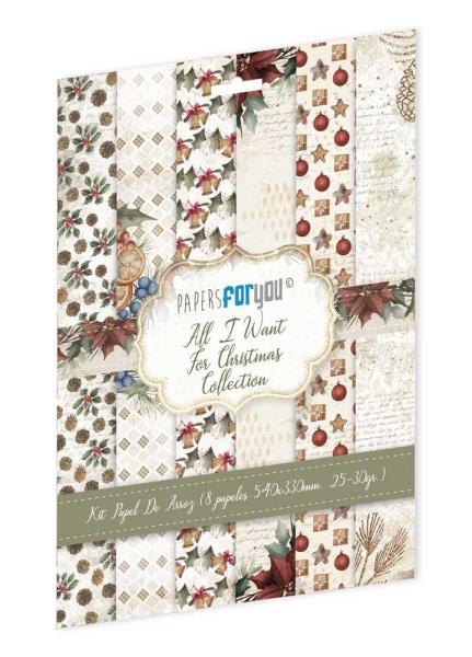 Paper For you - Rice Paper Kit -  All I Want For Christmas  - Decoupage - 54x33cm