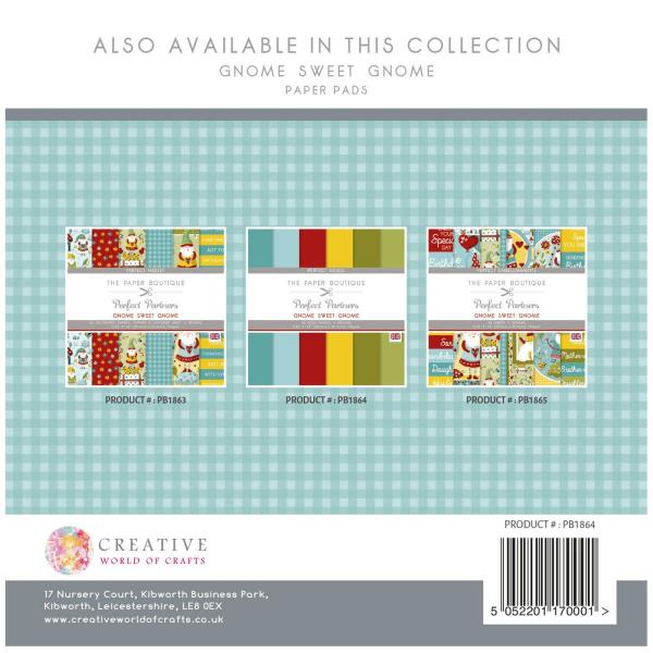 The Paper Boutique - Perfect Partners - Gnome Sweet Gnome - 8x8 Inch - Cardstock