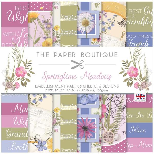 The Paper Boutique - Embellishment Pad - Spring Meadows - 8x8 Inch - Designpapier