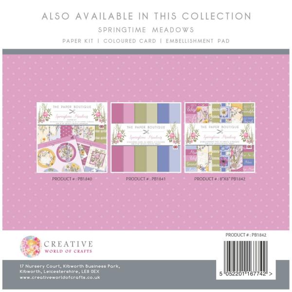 The Paper Boutique - Embellishment Pad - Spring Meadows - 8x8 Inch - Designpapier