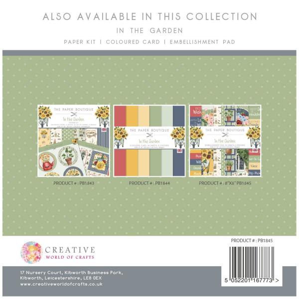 The Paper Boutique - Embellishment Pad - In The Garden  - 8x8 Inch - Designpapier