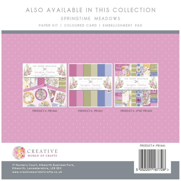 The Paper Boutique - Paper Kit - Spring Meadows  - Die Cut Toppers - Designpapier 