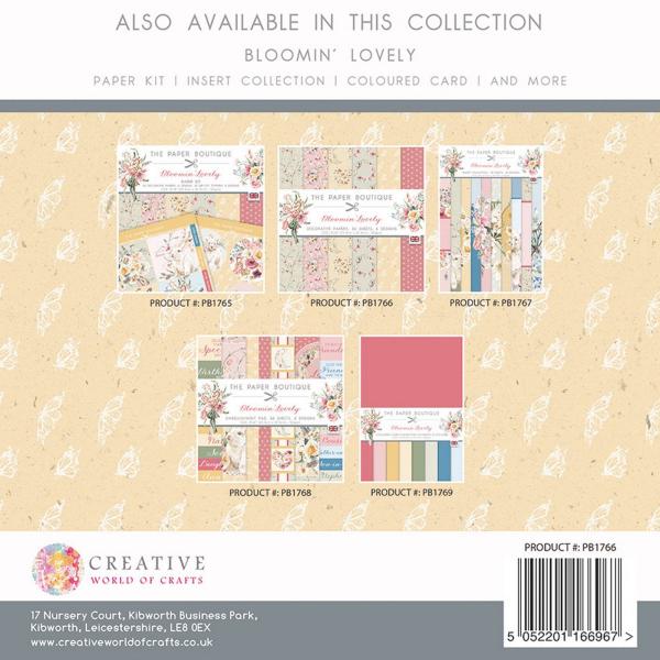 The Paper Boutique - Decorative Paper - Blooming lovely  - 8x8 Inch - Paper Pad - Designpapier