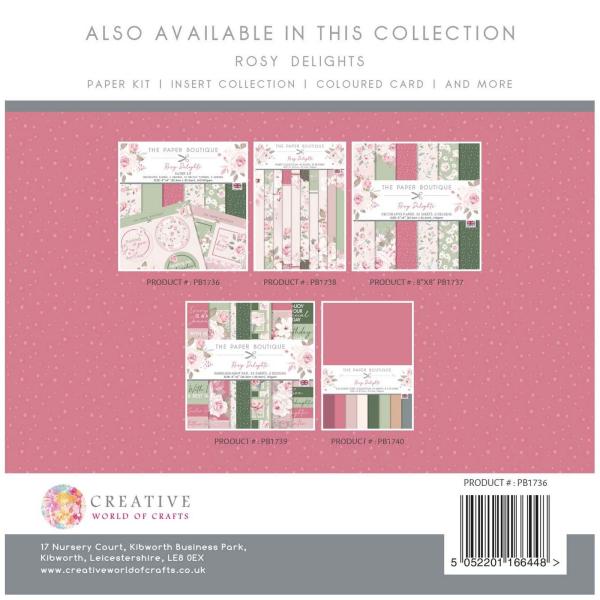 The Paper Boutique - Paper Kit - Rosy delights - Die Cut Toppers - Designpapier 