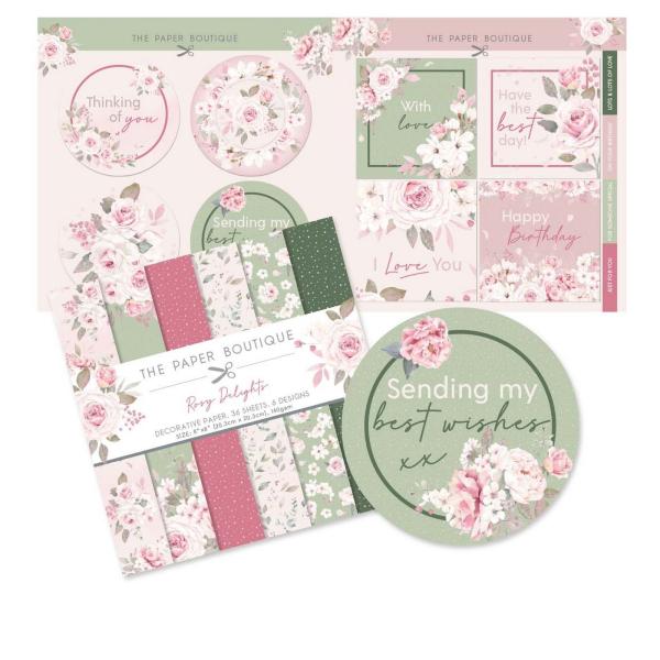 The Paper Boutique - Paper Kit - Rosy delights - Die Cut Toppers - Designpapier 