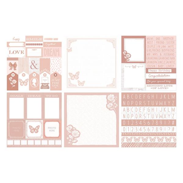 The Paper Boutique - Project Pad -  Everyday shades of Blush  - 8x8 Inch - Paper Pad - Designpapier