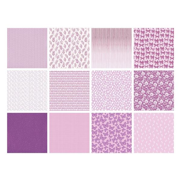 The Paper Boutique - Decorative Paper - Everyday shades of purple - 8x8 Inch - Paper Pad - Designpapier