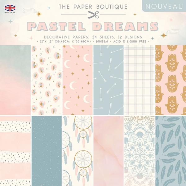 The Paper Boutique - Decorative Paper - Pastel dreams  - 12x12 Inch - Paper Pad - Designpapier