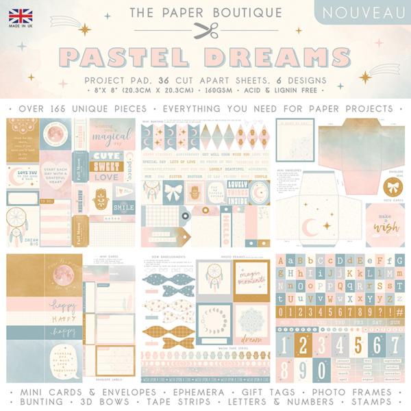 The Paper Boutique - Project Pad -  Pastel dreams  - 8x8 Inch - Paper Pad - Designpapier