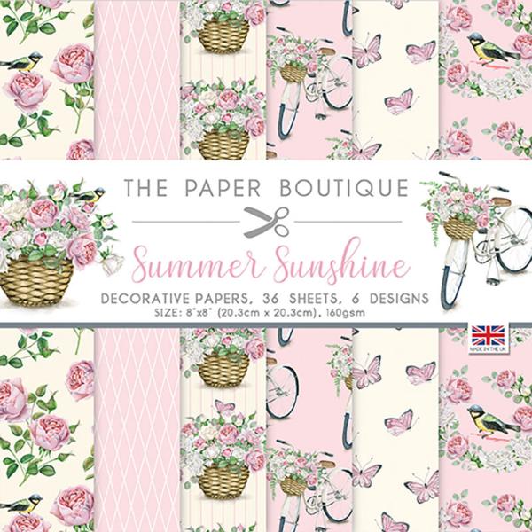 The Paper Boutique - Decorative Paper - Summer sunshine - 8x8 Inch - Paper Pad - Designpapier