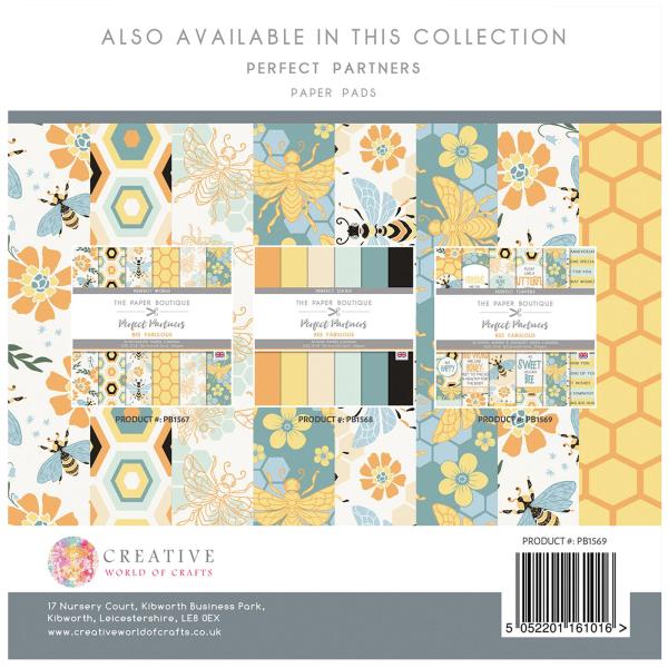 The Paper Boutique - Perfect Partners Toppers -  bee fabulous  - 8x8 Inch - Designpapier