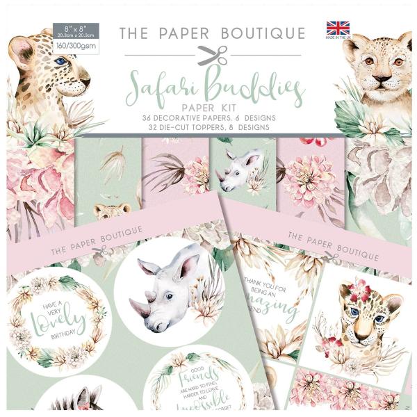 The Paper Boutique - Paper Kit - Safari Buddies - Die Cut Toppers - Designpapier 